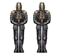 A Beistle Creation S54527AZ2 Beistle Jointed Black Knight 2 Piece, Paper, Multicolor