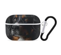 A Bernese Dog AirPods Pro 2 Case Cover, Shockproof Hard Shell Protective Case for Women Men, Compatible with Airpod Pro Case 2nd/1st Generation with Keychain-White