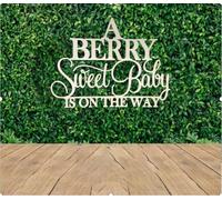 A Berry Sweet Baby Girl is on The Way Sign -Baby Shower Party Decorations, Welcome Newborn Sign Birthday Decor Children's First Birthday Party Supplies 17 x 12.5 Inch