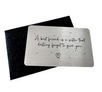 A Best Friend Is A Sister That Destiny Forgot To Give You Friendship Metal Wallet Card (Silver Card)