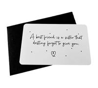 A Best Friend Is A Sister That Destiny Forgot To Give You Friendship Metal Wallet Card (White Card)