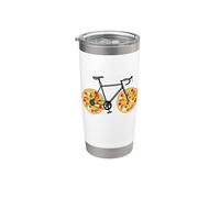 A Bicycle with Pizza-Shaped Wheels - Bicycle Pizza Stainless Steel Insulated Tumbler