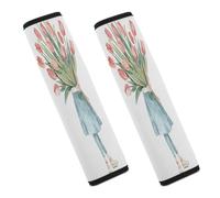 A Big Bouquet of Tulips Car Seat Belt Cover Soft Comfortable Shoulder Seatbelt Pads Cover Seat Belt Pad for Suitable for Car Interior Accessorie