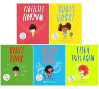 A Big Bright Feeling Series (Set 2) by Tom Percival 5 Books Collection Set (Perfectly Norman, Ruby’s Worry, Ravi's Roar, Meesha Makes Friends & Tilda Tries Again)