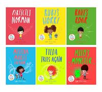A Big Bright Feelings Collection 6 Books Set (Perfectly Norman, Ruby’s Worry, Ravi's Roar, Meesha Makes Friends, Tilda Tries Again & Milo's Monster)