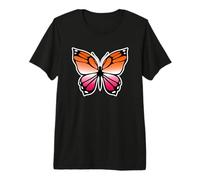 A Big Butterfly in Lesbian Pride Flag Colors LGBTQ Premium T-Shirt