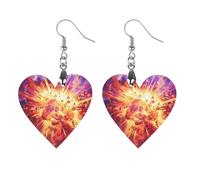 A Big Explosion Nebula Novelty Women's Dangle Earrings Fashion Printed Wood Earring Drop Pendants Jewelry