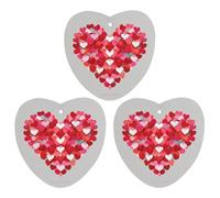 A Big Heart Small Hearts Car Air Freshener, 3 Pcs Love form Hanging Air Freshener Cards, Long Lasting Fragrance Scented Cards for Car, Home, Office White-style