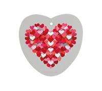 A Big Heart Small Hearts Car Air Freshener Hanging, Long Lasting Scented Car Aromatherapy Tablets, Love form Fragrance Scented Cards for Vehicles, Bedroom, Wardrobe Black-style