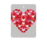 A Big Heart Small Hearts Car Air Freshener Hanging, Long Lasting Scented Car Aromatherapy Tablets, Square Fragrance Scented Cards for Vehicles, Bedroom, Wardrobe Gray-style