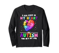 A Big Piece Of My Heart Has Autism And He's My Son Long Sleeve T-Shirt