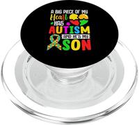 A Big Piece Of My Heart Has Autism And He's My Son PopSockets PopGrip for MagSafe