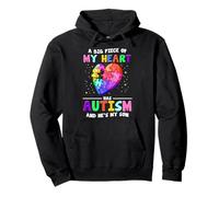 A Big Piece Of My Heart Has Autism And He's My Son Pullover Hoodie