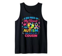 A Big Piece of My Heart Has Autism and She's My Cousin Tank Top