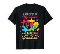 A Big Piece Of My Heart Has Autism Grandson Autism T-Shirt