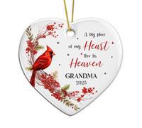 A Big Piece Of My Heart Live In Heaven Tree Decorations Beautiful Xmas Pendant Ceramic Christmas Decorations For Kitchen Holiday Wedding