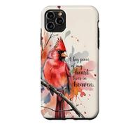 A Big Piece Of My Heart Lives In Heaven Cardinal Watercolor Case for iPhone 11 Pro Max