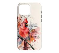A Big Piece Of My Heart Lives In Heaven Cardinal Watercolor Case for iPhone 16 Pro Max