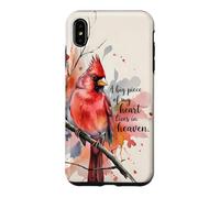 A Big Piece Of My Heart Lives In Heaven Cardinal Watercolor Case for iPhone XS Max