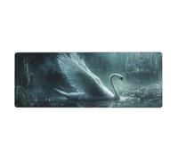 A Big Swan On A Rainy Day Mouse Pad In Big Extended Non-Slip Rubber Base Mousepad With Stitched Edges Gaming Pc Desktop Large Mouse Pad 11.8x31.5