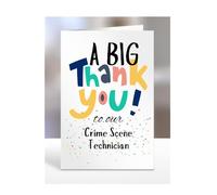 A big thank you our Crime Scene Technician, Card for Men, Women, Presents for Christmas, Female, Male, Him, Her, Thankyou, Greetings cards, A5-263a_208