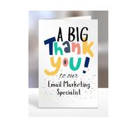 A big thank you our Email Marketing Specialist, Card for Men, Women, Presents for Christmas, Female, Male, Him, Her, Thankyou, Greetings cards, A5-263a_273