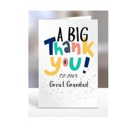 A big thank you our Great Grandad, Card for Men, Women, Presents for Christmas, Female, Male, Him, Her, Thankyou, Greetings cards, A5-262_120