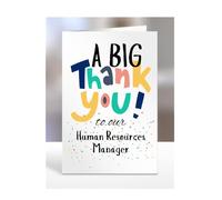 A big thank you our Human Resources Manager, Card for Men, Women, Presents for Christmas, Female, Male, Him, Her, Thankyou, Greetings cards, A5-263b_104