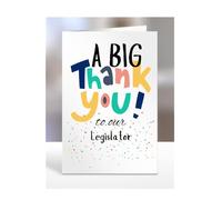 A big thank you our Legislator, Card for Men, Women, Presents for Christmas, Female, Male, Him, Her, Thankyou, Greetings cards, A5-263b_169