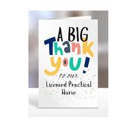 A big thank you our Licensed Practical Nurse, Card for Men, Women, Presents for Christmas, Female, Male, Him, Her, Thankyou, Greetings cards, A5-263b_171