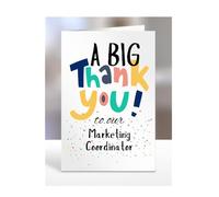 A big thank you our Marketing Coordinator, Card for Men, Women, Presents for Christmas, Female, Male, Him, Her, Thankyou, Greetings cards, A5-263b_206