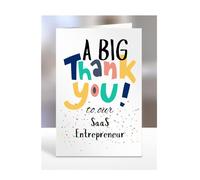 A big thank you our SaaS Entrepreneur, Card for Men, Women, Presents for Christmas, Female, Male, Him, Her, Thankyou, Greetings cards, A5-263c_129