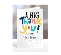 A big thank you our Taxi Driver, Card for Men, Women, Presents for Christmas, Female, Male, Him, Her, Thankyou, Greetings cards, A5-263c_224