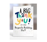 A big thank you to the Diagnostic Radiology Staff, Card for Men, Women, Presents for Christmas, Female, Male, Him, Her, Greeting Cards, Hospital, A5-267_34