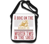 A bike on the road is worth two in the shed Shoulder Bag White