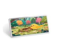 A Bird Building A Nest Stainless Steel Name Plate with Pin,Durable Personalized Name Tags,Name Badge for Business Work Lable Sign 1.4 * 2.8 in
