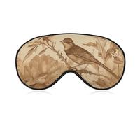 A Bird in The Field Sleep Mask with Adjustable Strap, Comfortable & Soft Eye Mask for Sleeping Light Blocking, Lightweight & Breathable Eye Cover for Men Women