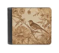 A Bird in The Field Slim Wallets for Men Bifold Wallet