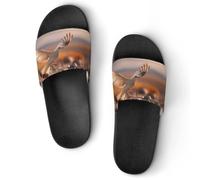 A Bird Landing on The Ground PVC Anti-Skid Home Slippers | Slides Shower Shoes House Bathroom Slippers for Women Men