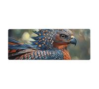 A Bird With Strange Feathers Mouse Pad In Big Extended Non-Slip Rubber Base Mousepad With Stitched Edges Gaming Pc Desktop Large Mouse Pad 11.8x31.5