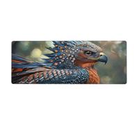 A Bird With Strange Feathersfloral Print Mousepad Laptop Keyboard Mat Large Mouse Pad With Stitched Edges Long Non-Slip Rubber Base Spring Desk Pad For Office Home Desk Decor, 31.5" X 11.8"