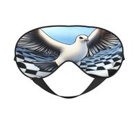 A Bird with Surrealistic Chessboard Background Soft Eye Mask for Sleeping - Ideal for Women Men and Travel, Comfortable & Adjustable, Perfect for Indoor/Outdoor Use