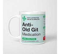 A Bit of Banter Anti-Old Git Medication Prescription Mug Funny Rude Joke Pharmacy Gag Gift