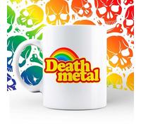A Bit of Banter Death Metal Rainbow Mug, Novelty Funny Metalhead Gift, Birthday Cup