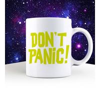 A Bit of Banter Don't Panic! Hitchhiker's Guide Mug, Novelty Funny Thank You Gift, Birthday Cup