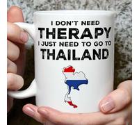 A Bit of Banter I Don't Need Therapy I Need Thailand Mug, Travel Lover, Funny Holiday Cup