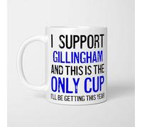 A Bit of Banter I Support Gillingham Mug, Only Cup This Year Joke, 11oz | Funny Football Gift for Gillingham Fans and Season Ticket Holders, Self Deprecating Supporter Present, Ceramic Coffee Cup