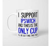 A Bit of Banter I Support Ipswich Mug, Only Cup This Year Joke, 11oz | Funny Football Gift for Ipswich Fans and Season Ticket Holders, Self Deprecating Supporter Present, Ceramic Coffee Cup