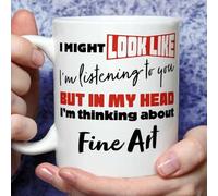 A Bit of Banter I'm Thinking About Fine Art Mug, Novelty Funny Thank You Gift, Birthday Cup