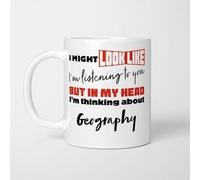 A Bit of Banter I'm Thinking About Geography Mug, Novelty Funny Thank You Gift, Birthday Cup